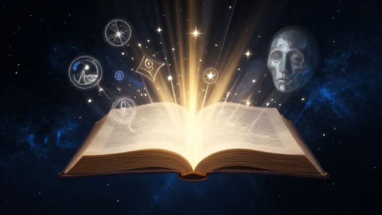 Таинственная книга во сне: посланник судьбы с звёздами и зеркало души.