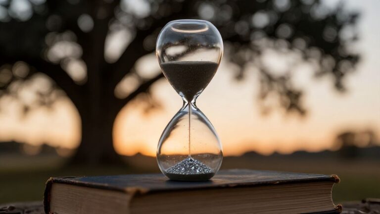 Песочные часы и древо мудрости как символы времени и старости