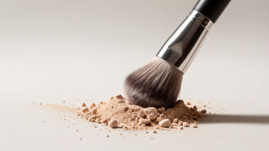 Пудра и кисть для макияжа как символ сновидения