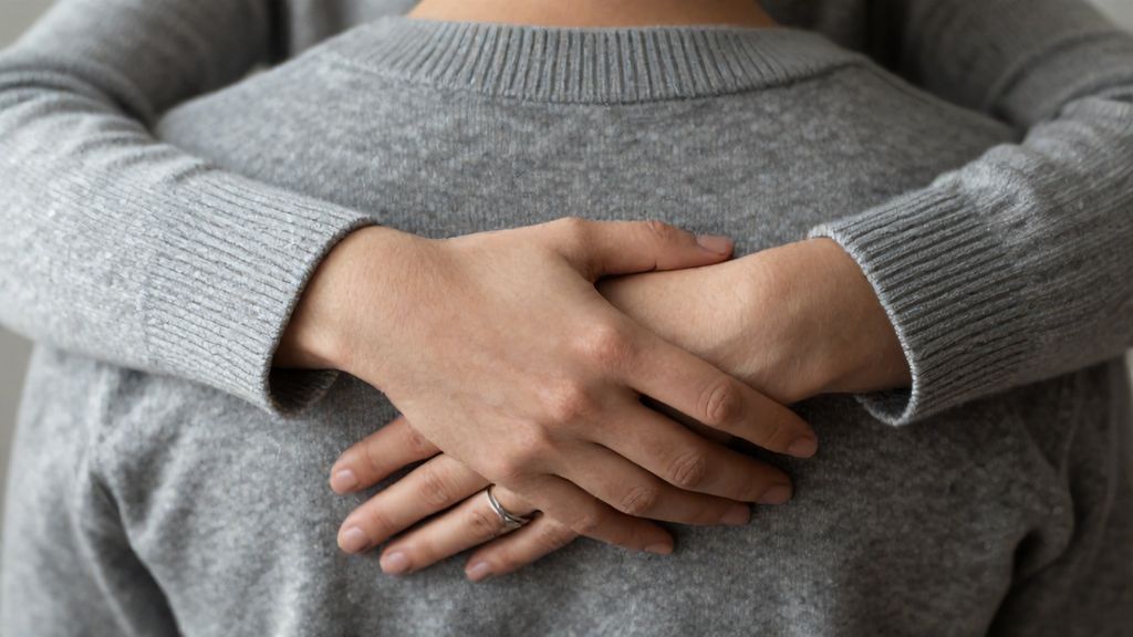 Крупный план рук влюбленных во время объятий