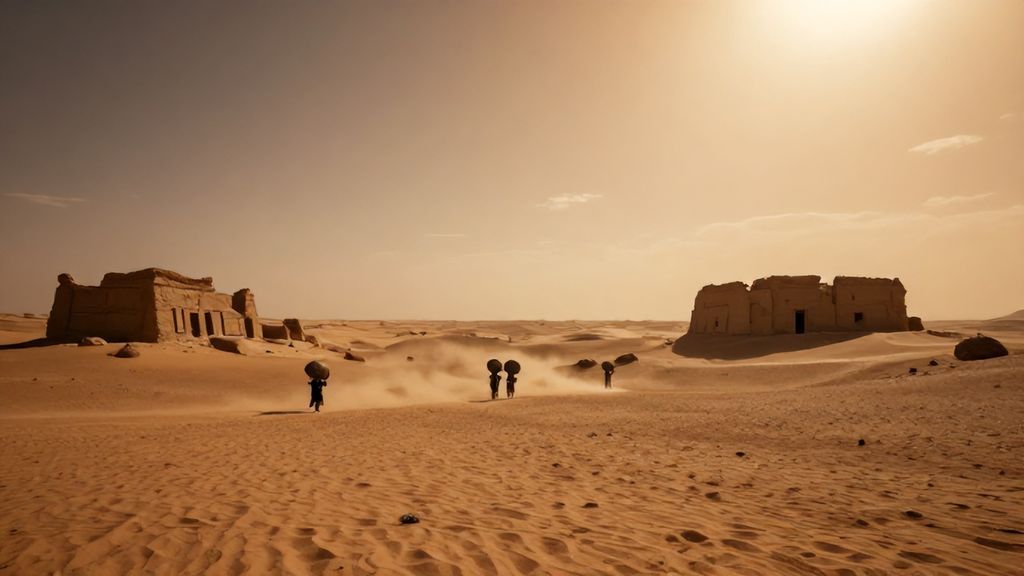 Тяжелый подневольный труд под палящим солнцем