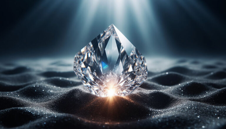 Сияющий алмаз в глубокой тени.