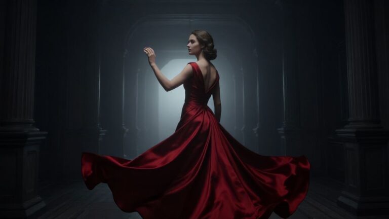 Таинственная женщина в красном платье манит за собой в туманном коридоре — значение сна