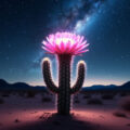 Цветущий кактус в пустыне под звездным небом - значение сна.