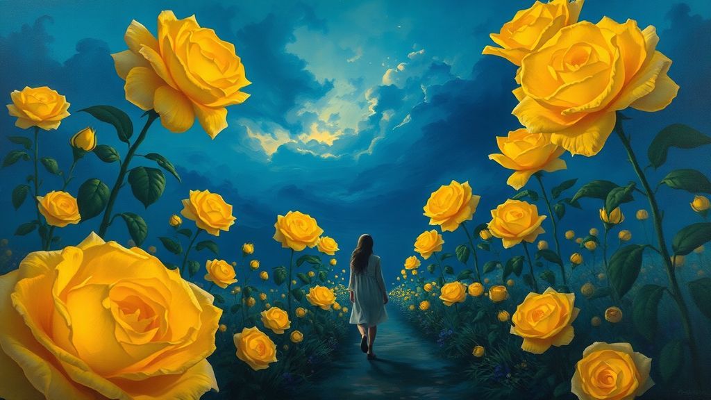 Желтые розы во сне