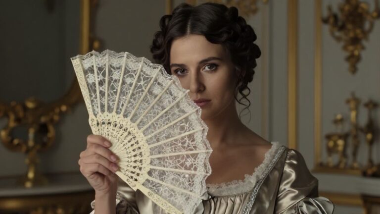 Загадочная женщина в старинном платье с изящным кружевным веером толкование сновидения
