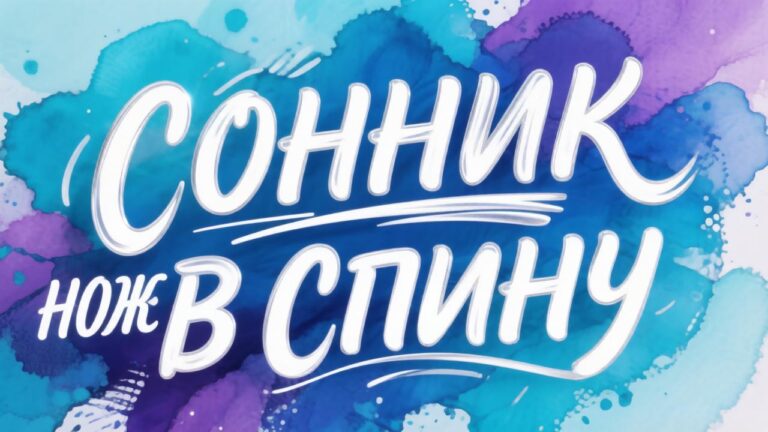 Сонник нож в спину