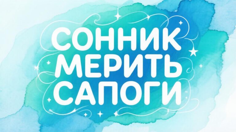Сонник мерить сапоги