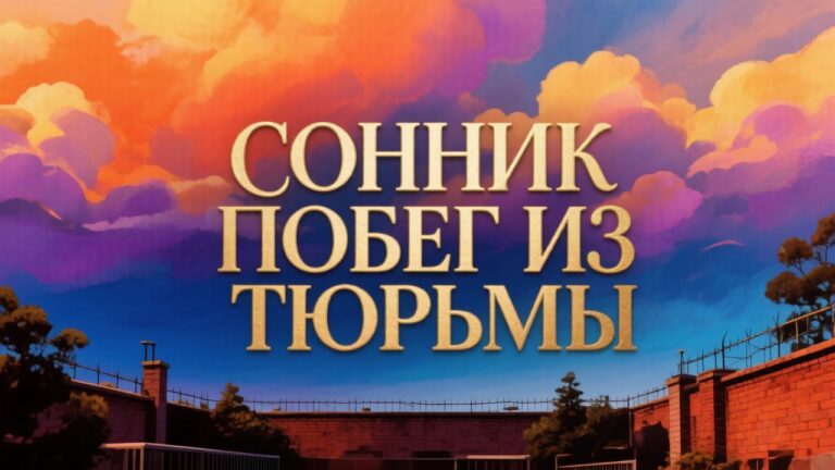 Сонник побег из тюрьмы